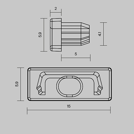 Комплект заглушек (для профиля 22×06) 10 шт., Maytoni ALM-004-B-EC 642012