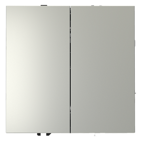 Выключатель двухклавишный перекрестный встраиваемый 10А Voltum S70 (сталь) VLS020505 Выключатель двухклавишный перекрестный встраиваемый 10А Voltum S70 (сталь) VLS020505