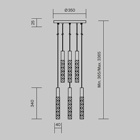 Светильник подвесной светодиодный Maytoni Selemo MOD328PL-L18CH3K