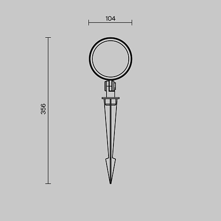 Уличный ландшафтный светодиодный светильник Maytoni Core O495FL-L25B3K