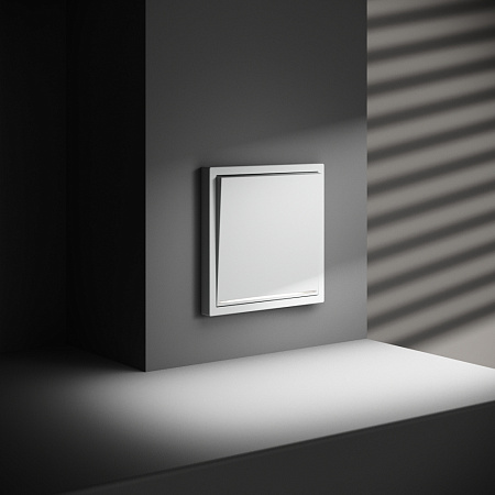 Выключатель встраиваемый VOLTUM S70 одноклавишный с подсветкой (белый матовый) VLS010202