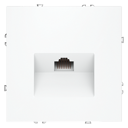 Розетка компьютерная встраиваемая VOLTUM S70 RJ45 кат.6, (белый матовый) VLS060102