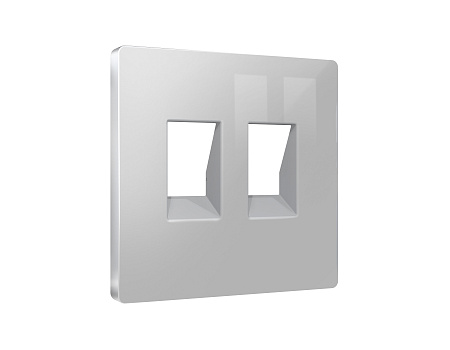 Лицевая панель ALFA для компьютерной/телефонной двойной розетки ALFA AP4121 Лицевая панель ALFA для компьютерной/телефонной двойной розетки ALFA AP4121