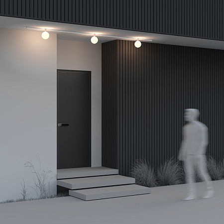 Трековый однофазный уличный светодиодный светильник Maytoni Elasity IP Luna O-TR01-2-S-9WW3K