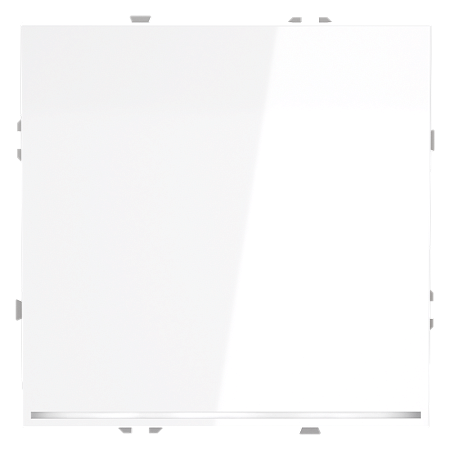 Выключатель встраиваемый VOLTUM S70 одноклавишный с подсветкой (белый глянцевый) VLS010201