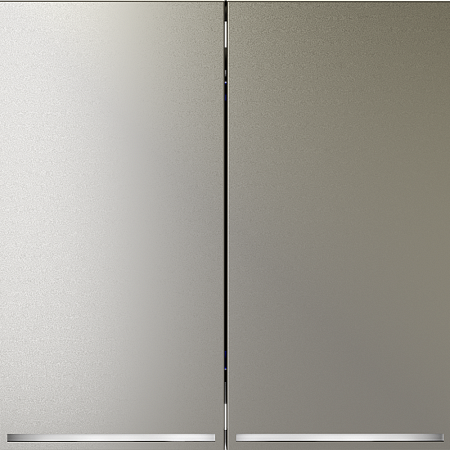 Проходной переключатель встраиваемый VOLTUM S70 двухклавишный с подсветкой (шелк) VLS020404