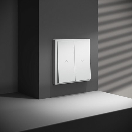 Выключатель двухклавишный встраиваемый для жалюзи 10А Voltum S70 (белый матовый) VLS020702 Выключатель двухклавишный встраиваемый для жалюзи 10А Voltum S70 (белый матовый) VLS020702