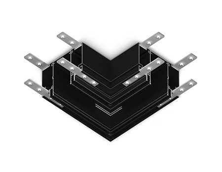 Коннектор угловой для шинопровода в натяжной потолок GL1046 Коннектор угловой для шинопровода в натяжной потолок GL1046