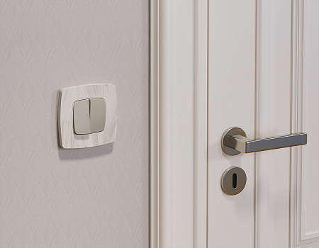 Комплект механизма 2-клавишного перекрестного выключателя 10A Omega MO363030