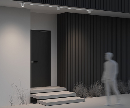 Трековый однофазный уличный светодиодный светильник Maytoni Elasity IP Alfa O-TR01-2-S-16WW3K