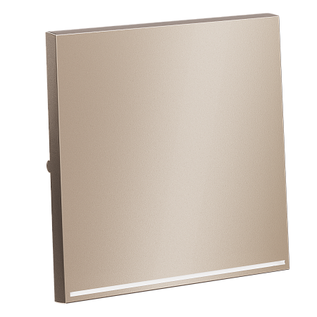 Клавиша для выключателя/переключателя одноклавишного с подсветкой Voltum S70 METAL (платина) VLSM000210