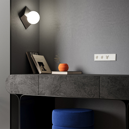 Клавиша для выключателя/переключателя одноклавишного с подсветкой Voltum S70 (хлопок) VLS000213