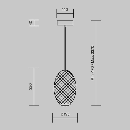 Светильник подвесной светодиодный Maytoni Bruma MOD397PL-L14B3K