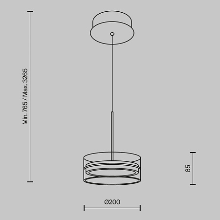 Светильник подвесной светодиодный Maytoni Dress code MOD348PL-L14BBS3K