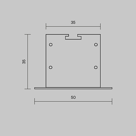 Комплект заглушек (для профиля 50×35) 2 шт., Maytoni ALM-5035T-B-EC 642035