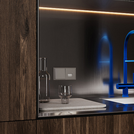 Накладка для подсветки светодиодной с датчиком Voltum S70 (капучино) VLS002414