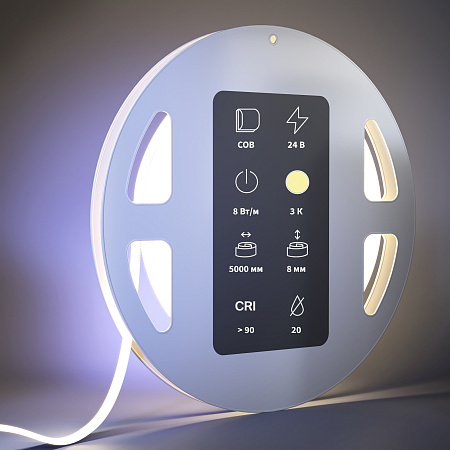 Светодиодная лента Maytoni 8Вт/м 3000К 24V IP20 Ultra 201071