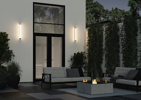 Уличный настенный светодиодный светильник Maytoni Rounge O482WL-L16B3K