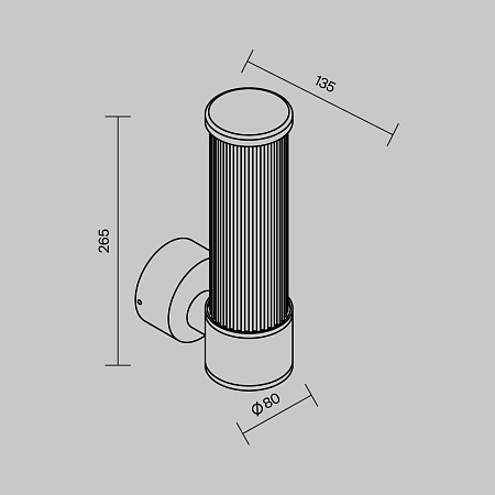 Уличный настенный светодиодный светильник Maytoni Lit O593WL-L8BR3K
