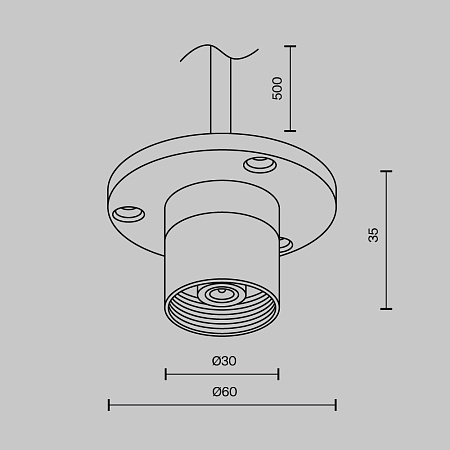 Основание для накладного монтажа системы с внутренней резьбой с вводом питания Maytoni Shelf CA023BI-P-B Основание для накладного монтажа системы с внутренней резьбой с вводом питания Maytoni Shelf CA023BI-P-B