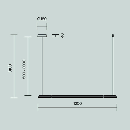 Светильник подвесной светодиодный Maytoni Plume MOD340PL-L20BS3K