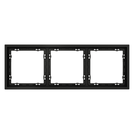 Рамка пластиковая VOLTUM S70 на 3 поста, (черный матовый) VLS100308 Рамка пластиковая VOLTUM S70 на 3 поста, (черный матовый) VLS100308