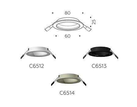 Корпус светильника встраиваемый для насадок DIY Spot C6513