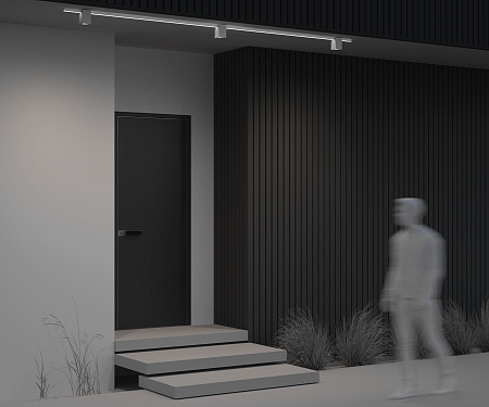 Трековый однофазный уличный светодиодный светильник Maytoni Elasity IP Alfa O-TR01-3-S-16WW3K Трековый однофазный уличный светодиодный светильник Maytoni Elasity IP Alfa O-TR01-3-S-16WW3K