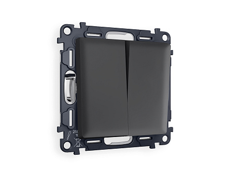 Комплект механизма 2-клавишного перекрестного выключателя 10A-250V Ambrella Volt Alfa MA903030 Комплект механизма 2-клавишного перекрестного выключателя 10A-250V Ambrella Volt Alfa MA903030