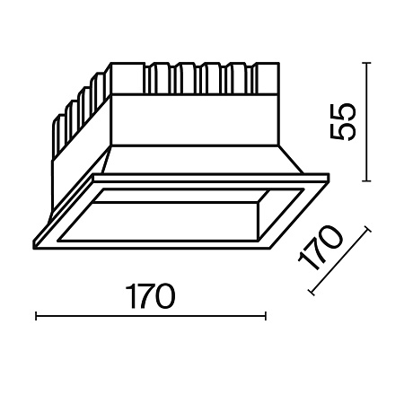 Светильник встраиваемый светодиодный Maytoni Okno DL056-24W3K-W