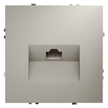 Розетка компьютерная встраиваемая VOLTUM S70 RJ45 кат.6, (кашемир) VLS060103