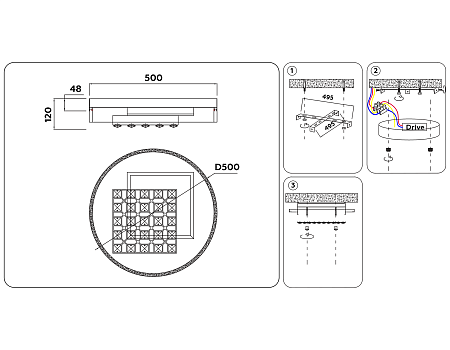 Потолочный светодиодный светильник Ice FA145