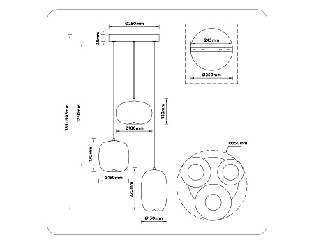 Светильник подвесной светодиодный Ambrella light HIGH LIGHT LH11105
