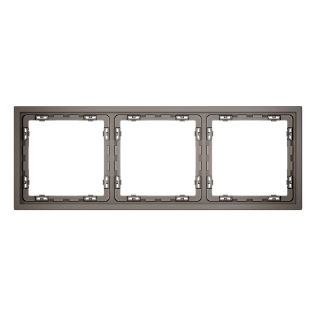 Рамка пластиковая на 3 поста Voltum S70 (капучино) VLS100314