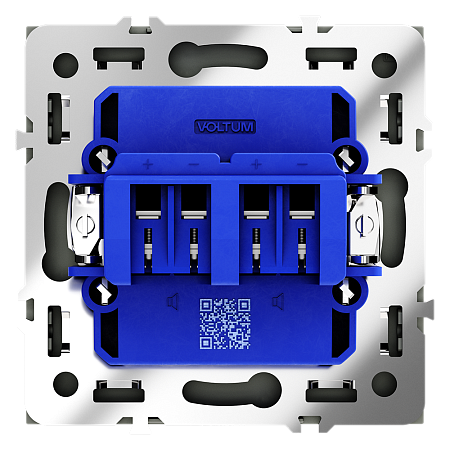 Розетка акустическая встраиваемая VOLTUM S70 4-местная, (графит) VLS060307 Розетка акустическая встраиваемая VOLTUM S70 4-местная, (графит) VLS060307