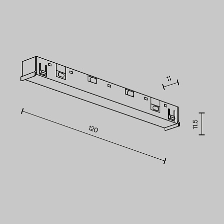 Коннектор питания прямой Maytoni Exility X TRA239PC-42B