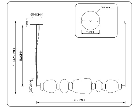 Светильник подвесной светодиодный High light LH53176 Светильник подвесной светодиодный High light LH53176