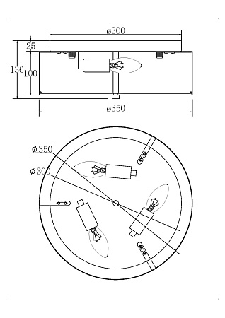 Потолочный светильник Maytoni Ripple MOD096CL-03CH Потолочный светильник Maytoni Ripple MOD096CL-03CH