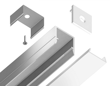 Профиль алюминиевый накладной 10*10 Illumination GP1650AL Профиль алюминиевый накладной 10*10 Illumination GP1650AL