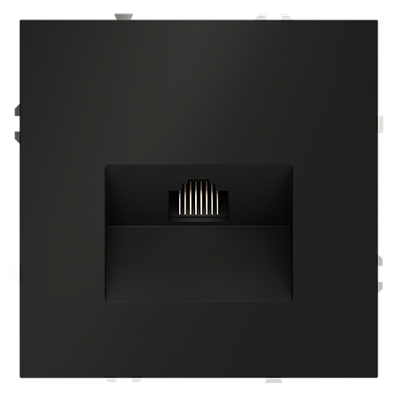 Розетка компьютерная встраиваемая VOLTUM S70 RJ45 кат.6, (черный матовый) VLS060108