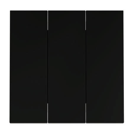 Клавиши для выключателя/переключателя трехклавишного Voltum S70 (черный матовый) VLS000508