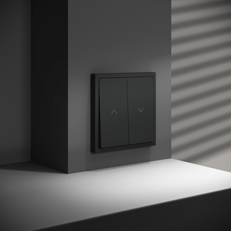 Выключатель двухклавишный встраиваемый для жалюзи 10А Voltum S70 (черный матовый) VLS020708 Выключатель двухклавишный встраиваемый для жалюзи 10А Voltum S70 (черный матовый) VLS020708
