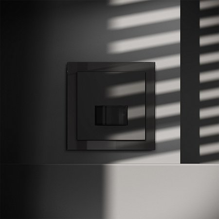 Датчик движения встраиваемый VOLTUM S70, (черный матовый) VLS070508