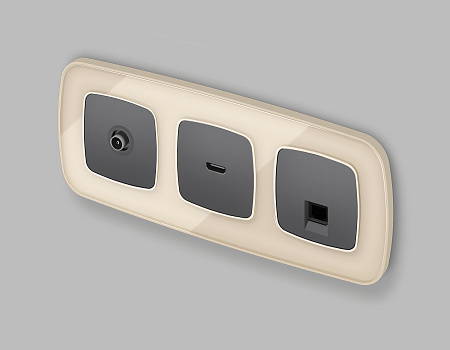 Комплект механизма компьютерной розетки RJ-45 (8P8C) CAT6A экранированной с защитной шторкой Omega MO662005 Комплект механизма компьютерной розетки RJ-45 (8P8C) CAT6A экранированной с защитной шторкой Omega MO662005