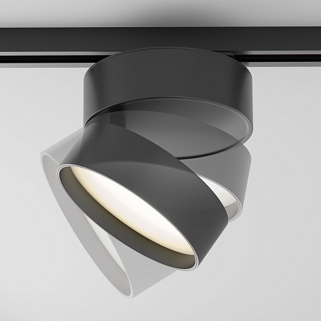 Трековый однофазный светодиодный светильник  Maytoni Unity ONDA TR007-1-18W3K-B-1