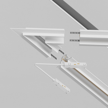 Угол для соединения 45° встраиваемого однофазного шинопровода Maytoni Gravity TRA010CLS-42W Угол для соединения 45° встраиваемого однофазного шинопровода Maytoni Gravity TRA010CLS-42W