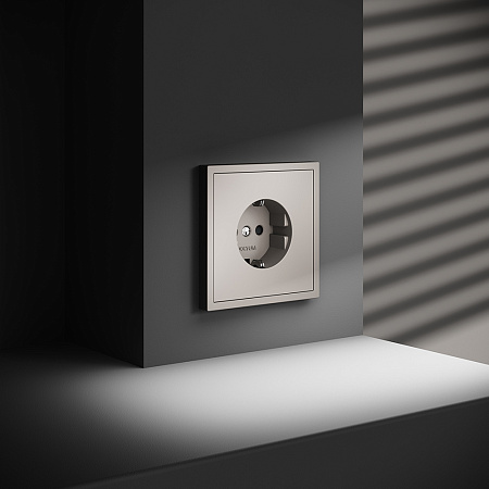 Розетка встраиваемая VOLTUM S70 с заземлением и защитными шторками, (кашемир) VLS040203 Розетка встраиваемая VOLTUM S70 с заземлением и защитными шторками, (кашемир) VLS040203