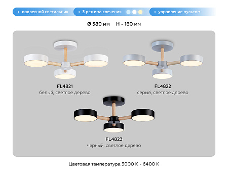 Люстра потолочная светодиодная COMFORT FL4822