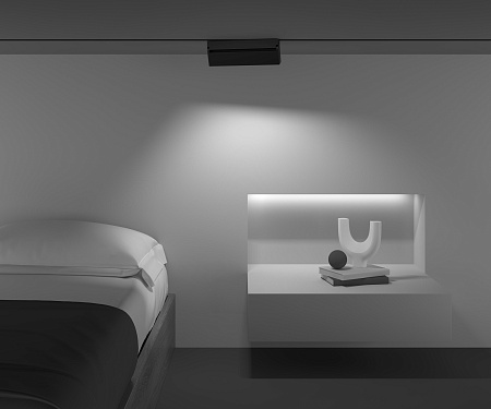 Трековый магнитный однофазный светодиодный светильник Maytoni Points Rot Gravity TR077-2-20W3K-B