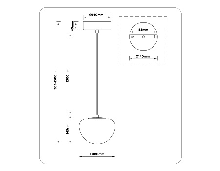 Светильник подвесной светодиодный Ambrella light HIGH LIGHT LH12001